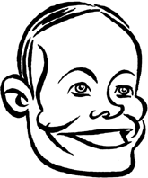 caricature of neil armstrong